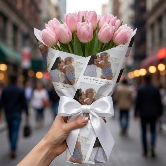 Custom Love You Mama Photo | Personalized Cadeaupapier