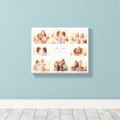 Custom Love You mammie Moederdag Photo Collage Canvas Afdruk (Insitu (Houten vloer))