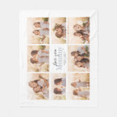 Custom Love You mammie Moederdag Photo Collage Fleece Deken (Voorkant)