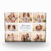 Custom Love You mammie Moederdag Photo Collage Fotoblokken (Voorkant)