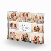 Custom Love You mammie Moederdag Photo Collage Fotoblokken (Rechts)