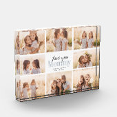 Custom Love You mammie Moederdag Photo Collage Fotoblokken (Links)