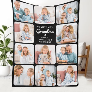 Custom Love You Oma Modern 11 Fotocollage Fleece Deken