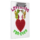 Custom Lovebirds Heart Gift Classic Playing Cards Klembord (Rechts)