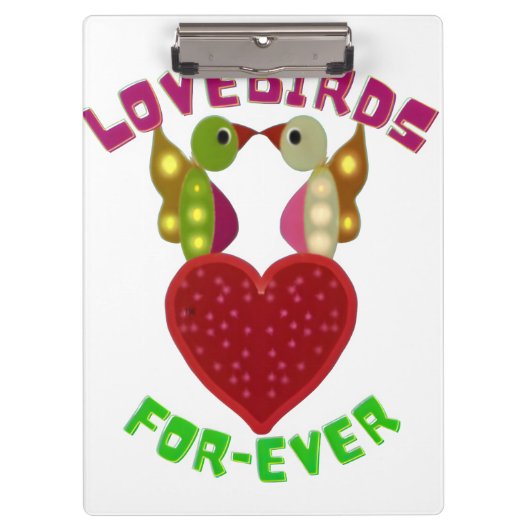 Custom Lovebirds Heart Gift Classic Playing Cards Klembord (Voorkant)