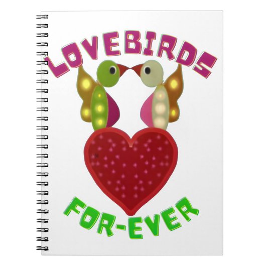 Custom Lovebirds Heart Gift Classic Playing Cards Notitieboek (Voorkant)