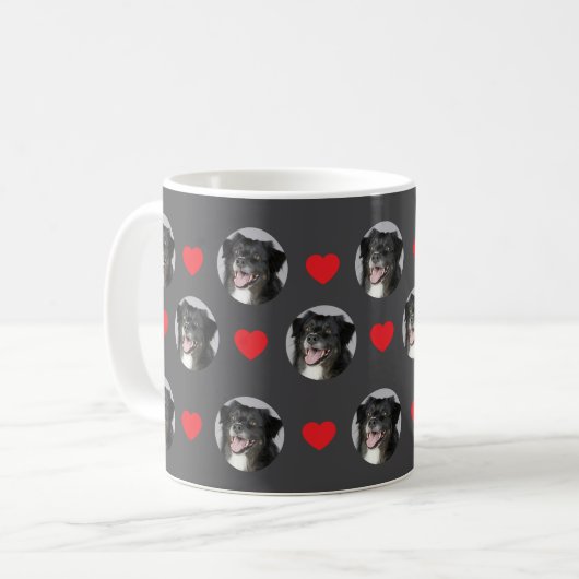 Custom Loved Floating Faces Coffee Mug Koffiemok (Voorkant links)