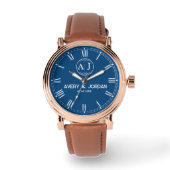 Custom lover name initial monogram Personalized  Horloge (Voorkant)