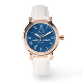 Custom lover name initial monogram Personalized  Horloge (Voorkant)