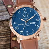Custom lover name initial monogram Personalized  Horloge