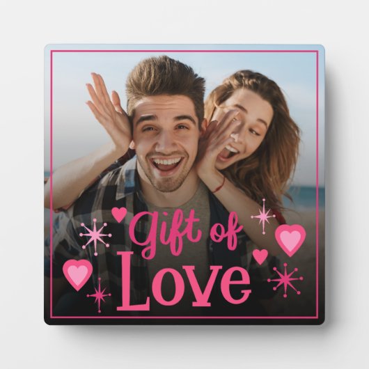Custom Lovers Afbeelding cadeau van liefde Valenti Fotoplaat (Voorkant)
