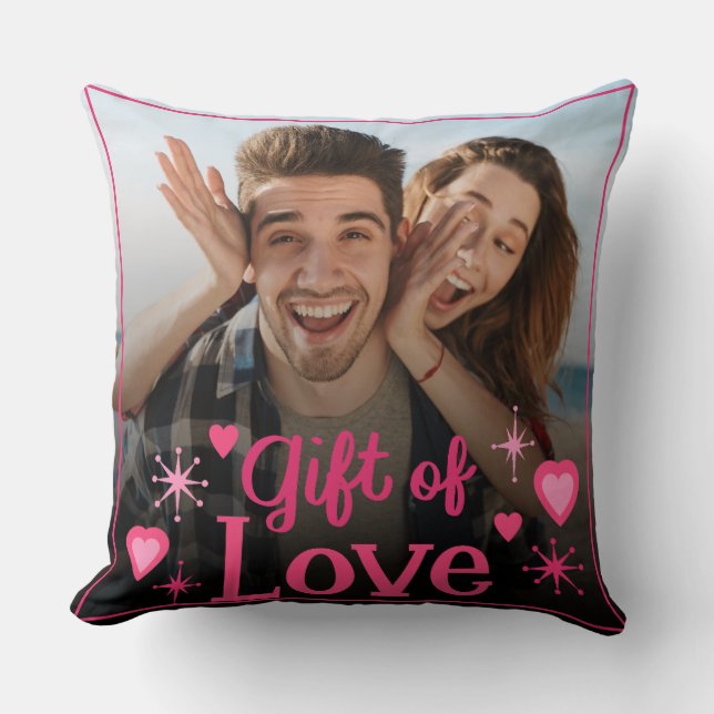 Custom Lovers Afbeelding cadeau van liefde Valenti Kussen (Voorkant)