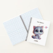 Custom Low Battery Cat Journal Notitieboek (Binnen)
