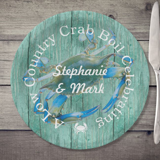 Custom Low Country Crab Boil Celebration Papieren Bordje