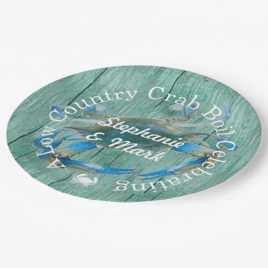 Custom Low Country Crab Boil Celebration Papieren Bordje (Gekanteld)