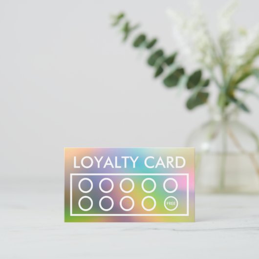 Custom Loyalty Kaart Visitekaartje (Staand voorkant)