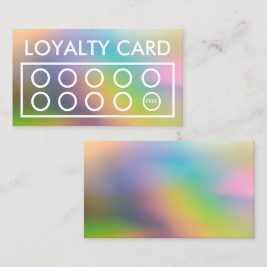 Custom Loyalty Kaart Visitekaartje (Voorkant / Achterkant)