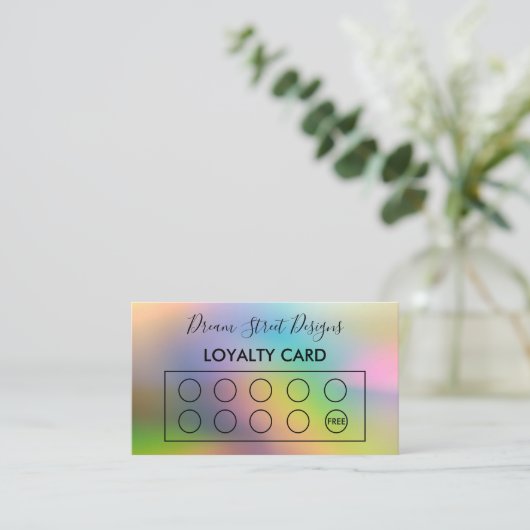 Custom Loyalty Kaart Visitekaartje (Staand voorkant)