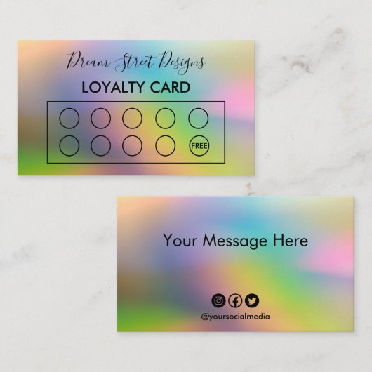 Custom Loyalty Kaart Visitekaartje (Voorkant / Achterkant)