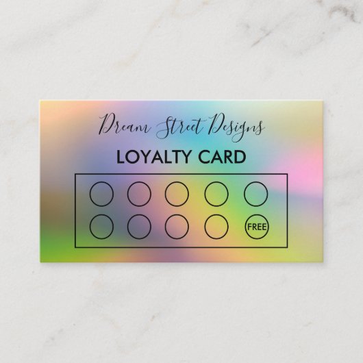 Custom Loyalty Kaart Visitekaartje (Voorkant)