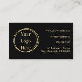 Custom Loyalty Modern Black Gold Visitekaartje (Achterkant)