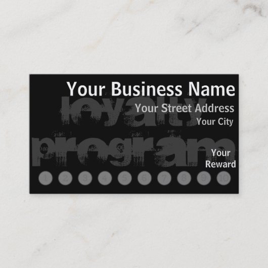Custom Loyalty Punch Card (Voorkant)