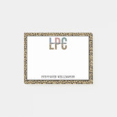Custom LPC Licensed Professional Counselor Cheetah Post-it® Notes (Voorkant)