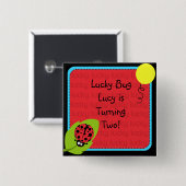 Custom Lucky Bug Button (Voorkant /achterkant)