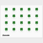 Custom Lucky Clover Ronde Sticker (Vel)