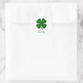Custom Lucky Clover Ronde Sticker (Tas)