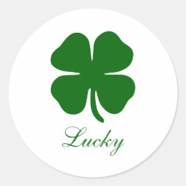 Custom Lucky Clover Ronde Sticker