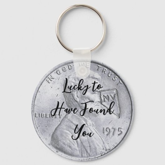 Custom Lucky dat je Penny hebt gevonden Sleutelhanger (Voorkant)