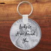 Custom Lucky dat je Penny hebt gevonden Sleutelhanger (Voorkant)