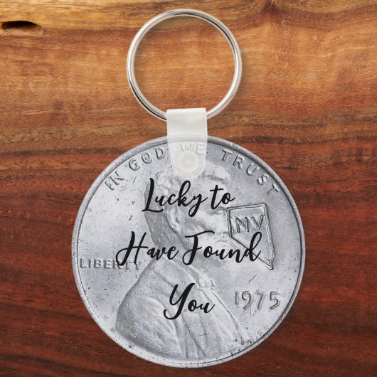 Custom Lucky dat je Penny hebt gevonden Sleutelhanger (Voorkant)