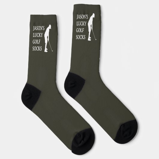 Custom Lucky Golf Socks, Birthday Christmas Fun Sokken (Rechts)