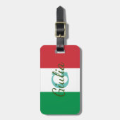 Custom luggage tag, Italian flag luggage tag  Bagagelabel (Voorkant verticaal)