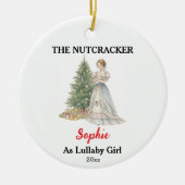 Custom Lullaby Girl Nutcracker Photo Christmas Keramisch Ornament (Voorkant)
