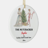 Custom Lullaby Girl Nutcracker Photo Christmas Keramisch Ornament (Rechts)