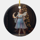 Custom Lullaby Girl Nutcracker Photo Christmas Keramisch Ornament (Achterkant)