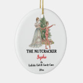 Custom Lullaby Girl Nutcracker Photo Christmas Keramisch Ornament (Rechts)