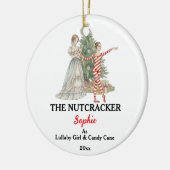 Custom Lullaby Girl Nutcracker Photo Christmas Keramisch Ornament (Links)