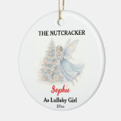 Custom Lullaby Girl Nutcracker Photo Christmas Keramisch Ornament (Links)