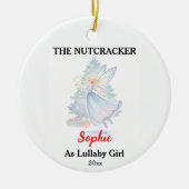 Custom Lullaby Girl Nutcracker Photo Christmas Keramisch Ornament (Voorkant)