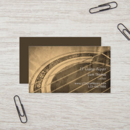 Custom Luthier ambachtsman akoestische gitaar Visitekaartje