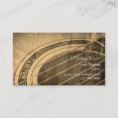 Custom Luthier ambachtsman akoestische gitaar Visitekaartje (Voorkant)