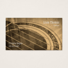 Custom Luthier gitaar craftsman Visitekaartje