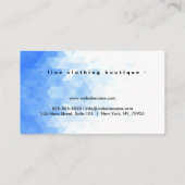 Custom Luxe Boutique Wit/Blauw Visitekaartje (Achterkant)