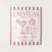 Custom Luxe Las Vegas Bachelorette Party Banner Wandkleed (Voorkant)
