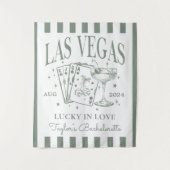 Custom Luxe Las Vegas Bachelorette Party Banner Wandkleed (Voorkant)