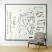 Custom Luxe Las Vegas Bachelorette Party Banner Wandkleed (In Situ (horizontaal))